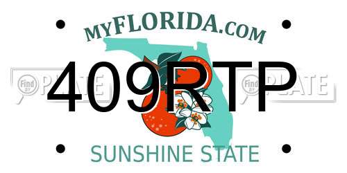409RTP Florida License Plate