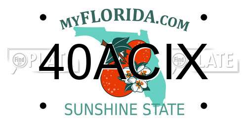40ACIX Florida License Plate