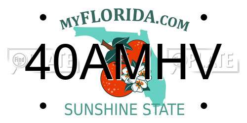 40AMHV Florida License Plate