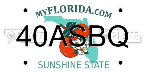 40ASBQ Florida License Plate