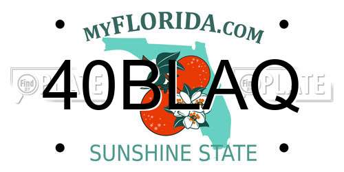 40BLAQ Florida License Plate