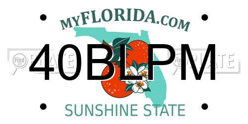 40BLPM Florida License Plate