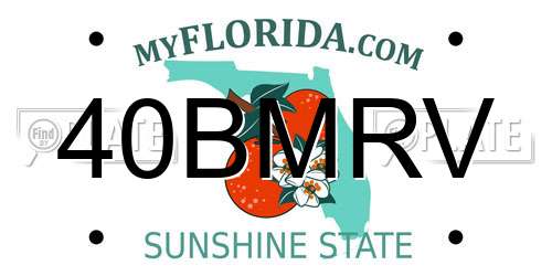 40BMRV Florida License Plate