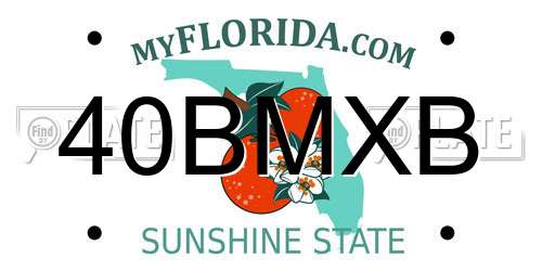 40BMXB Florida License Plate