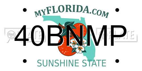 40BNMP Florida License Plate