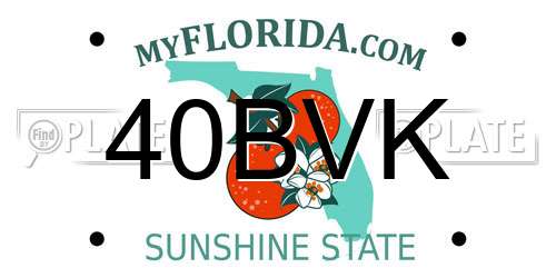 40BVK Florida License Plate