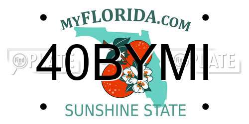 40BYMI Florida License Plate