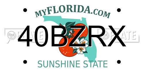 40BZRX Florida License Plate