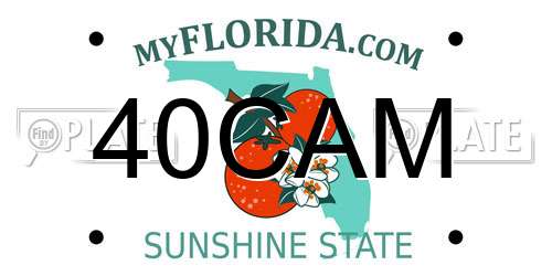 40CAM Florida License Plate