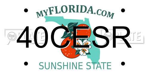 40CESR Florida License Plate