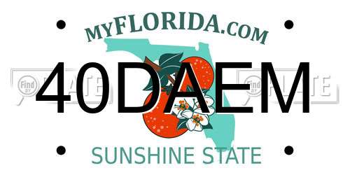 40DAEM Florida License Plate