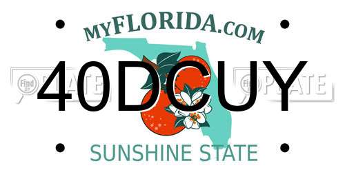 40DCUY Florida License Plate