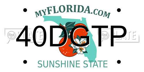40DGTP Florida License Plate