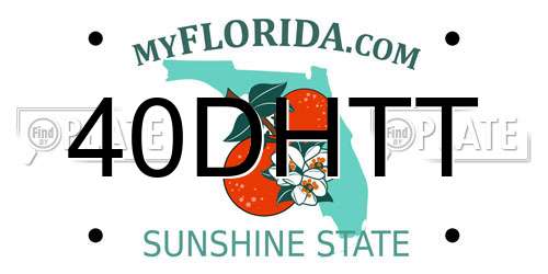 40DHTT Florida License Plate