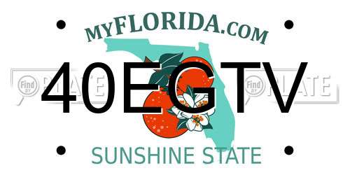 40EGTV Florida License Plate