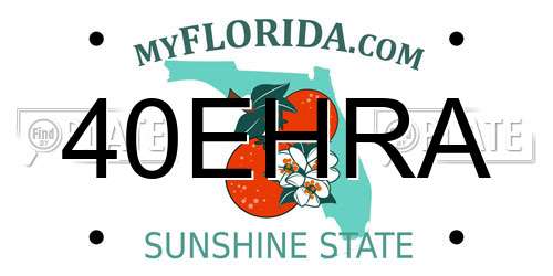 40EHRA Florida License Plate