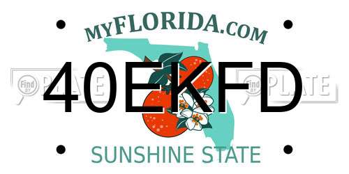 40EKFD Florida License Plate