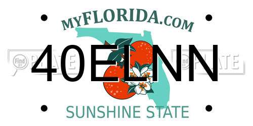 40ELNN Florida License Plate
