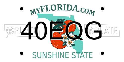 40EQG Florida License Plate