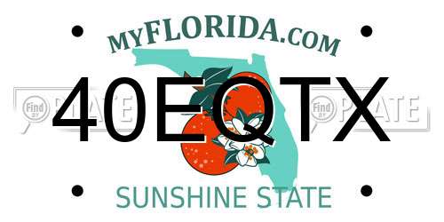 40EQTX Florida License Plate