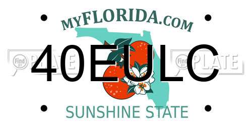 40EULC Florida License Plate