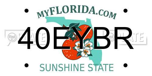 40EYBR Florida License Plate