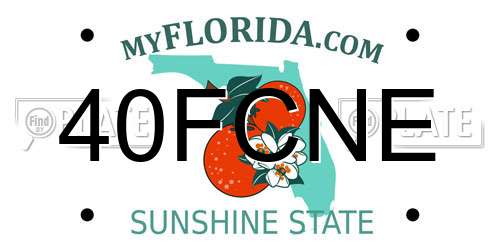 40FCNE Florida License Plate