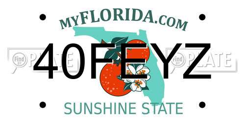 40FEYZ Florida License Plate