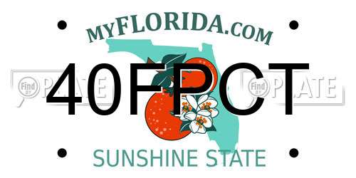 40FPCT Florida License Plate