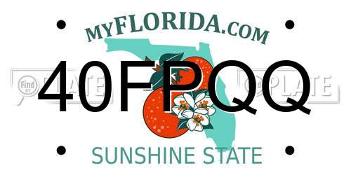40FPQQ Florida License Plate