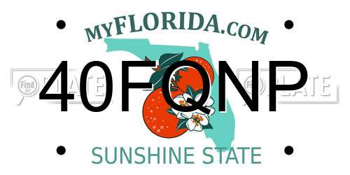 40FQNP Florida License Plate