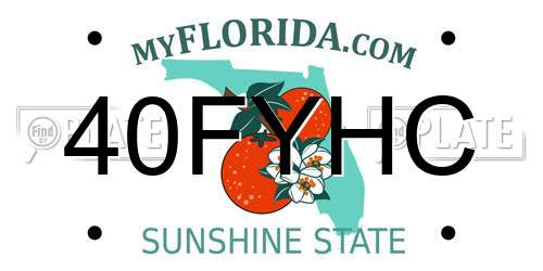 40FYHC Florida License Plate