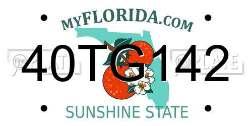 40TG142 Florida License Plate