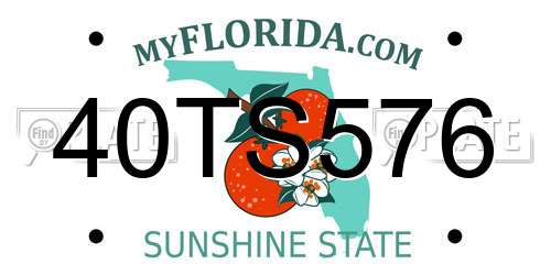 40TS576 Florida License Plate