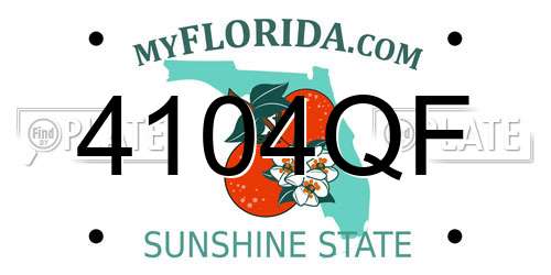 4104QF Florida License Plate