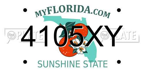 4105XY Florida License Plate