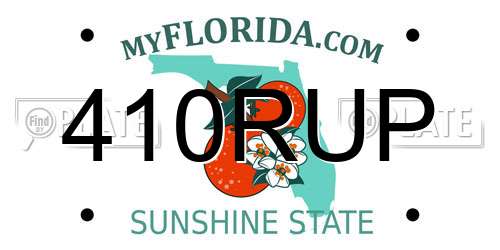 410RUP Florida License Plate