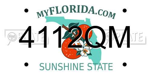4112QM Florida License Plate