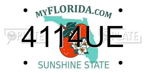 4114UE Florida License Plate