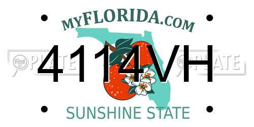 4114VH Florida License Plate