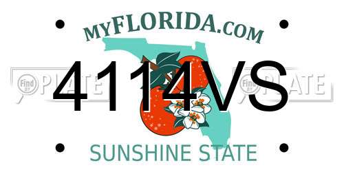 4114VS Florida License Plate