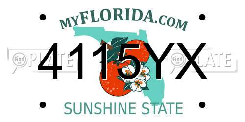 4115YX Florida License Plate