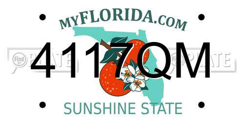 4117QM Florida License Plate