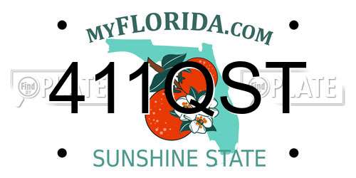 411QST Florida License Plate