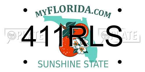 411RLS Florida License Plate