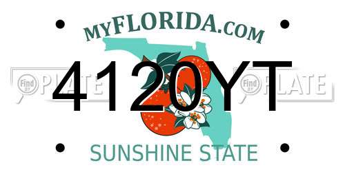 4120YT Florida License Plate