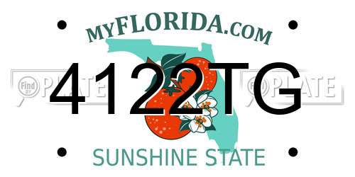 4122TG Florida License Plate
