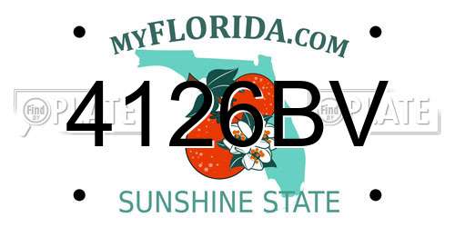 4126BV Florida License Plate