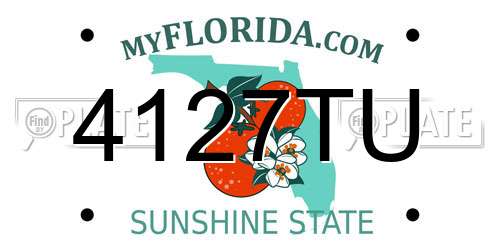 4127TU Florida License Plate