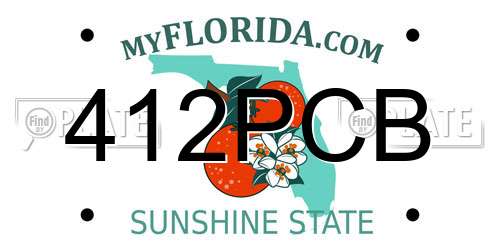 412PCB Florida License Plate